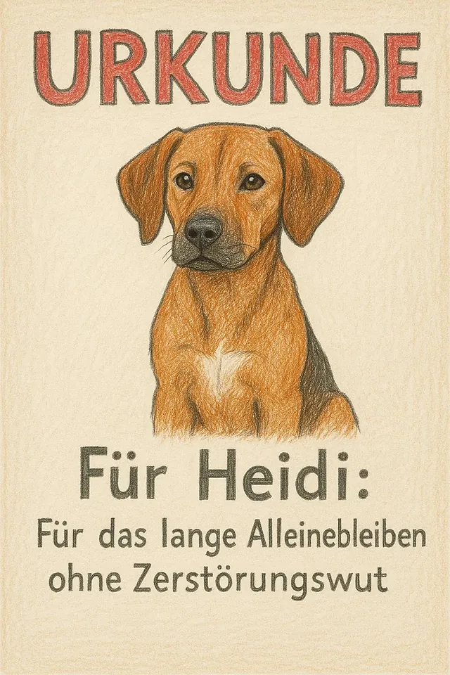 Hunde Urkunde Heidi